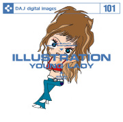 DAJ101 ILLUSTRATION YOUNG LADY yCXgV[Y`OK[z